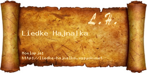 Liedke Hajnalka névjegykártya